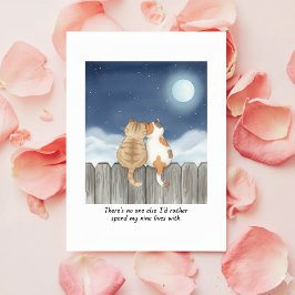 Festiva Tarjeta de San Valentín de gato lindo para esposo 