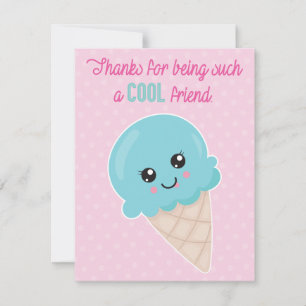 Festiva Tarjeta de San Valentín de helado para el salón de