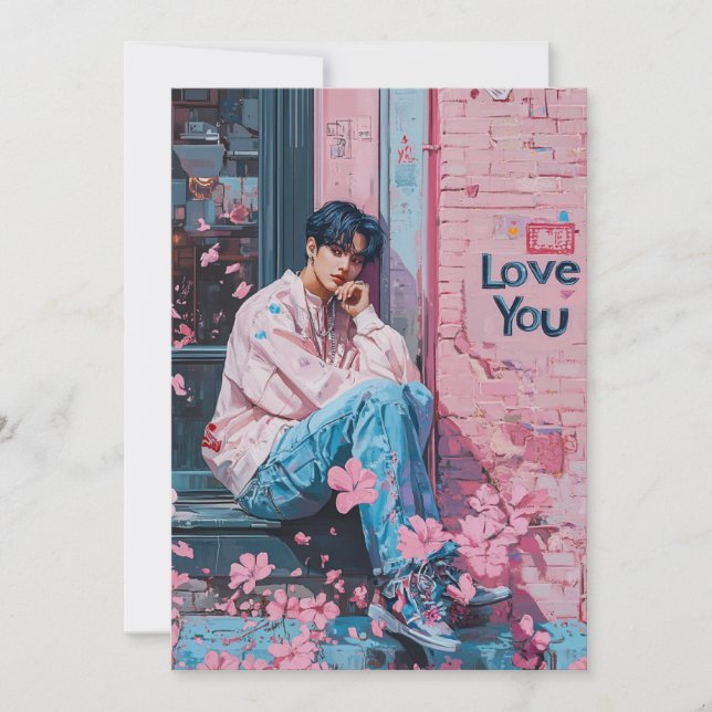 Festiva Tarjeta de San Valentín de KPop (Anverso)