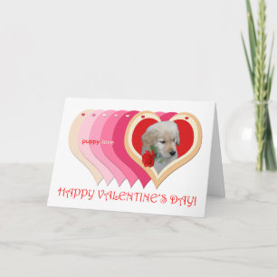 Festiva Tarjeta de San Valentín de la recuperación de oro
