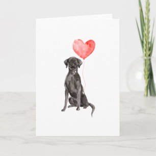 Festiva Tarjeta de San Valentín de Labrador Negro, San Val