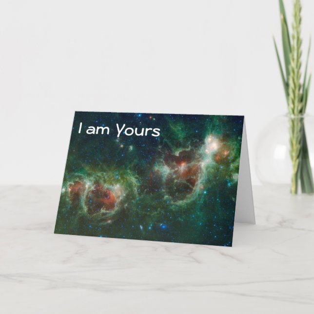 Festiva tarjeta de San Valentín de nerd romántico corazón  (Anverso)