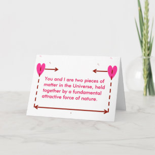 Festiva tarjeta de San Valentín de nerdy de atracción fund