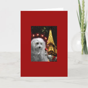 Festiva Tarjeta de San Valentín de perro