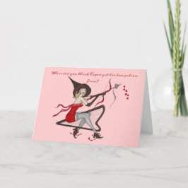 Festiva Tarjeta de San Valentín de poción de amor de bruja