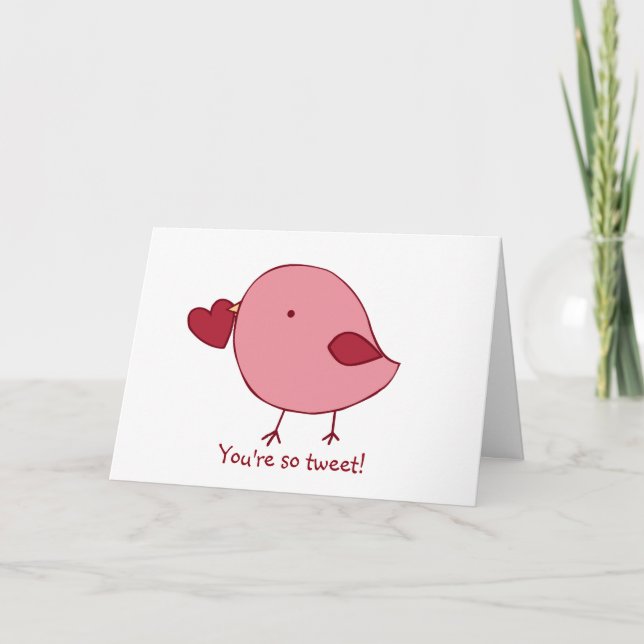 Festiva Tarjeta de San Valentín de polluelo (Anverso)