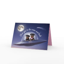 Tarjeta de San Valentín de Rottweiler