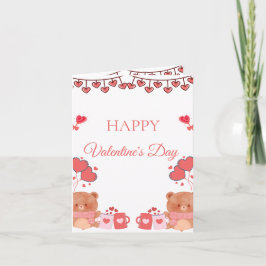 Festiva Tarjeta de San Valentín de Rubor Romántico