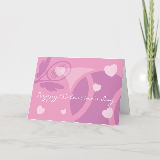 Festiva Tarjeta de San Valentín de tenis (Anverso)