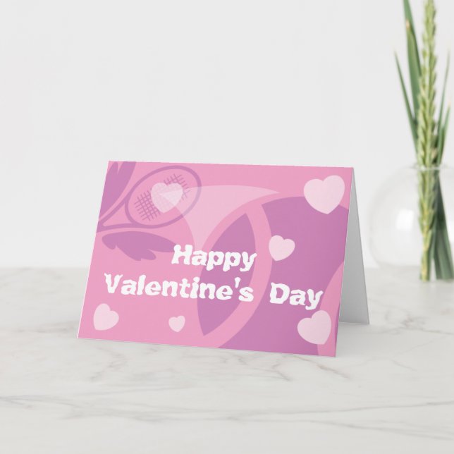 Festiva Tarjeta de San Valentín de tenis (Anverso)