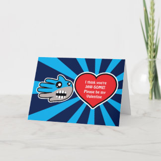 Festiva Tarjeta de San Valentín de tiburón jawsome