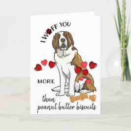 Festiva Tarjeta de San Valentín de tu amor al perro de San