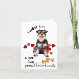 Festiva Tarjeta de San Valentín de tu amor al perro Schnau