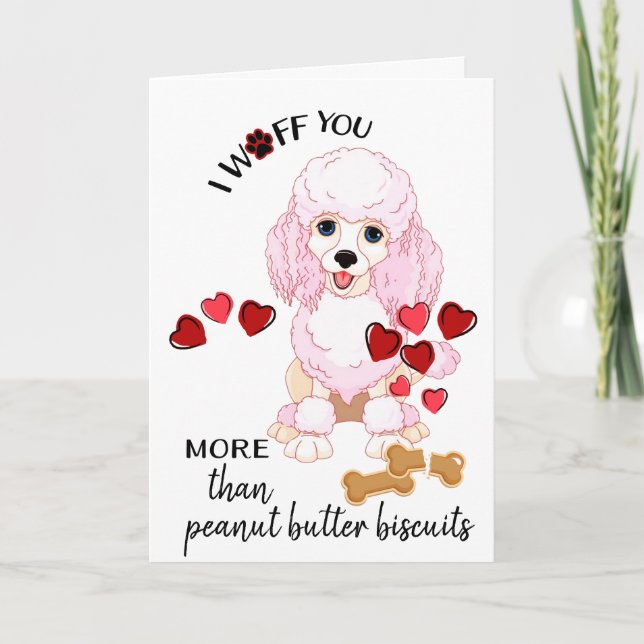 Festiva Tarjeta de San Valentín de tu amor por el perro ca (Anverso)
