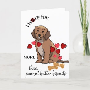 Festiva Tarjeta de San Valentín de tu perro Cockapoo Love 