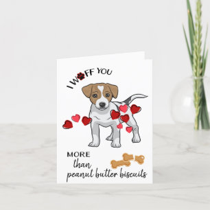 Festiva Tarjeta de San Valentín de tu perro Jack Russell T