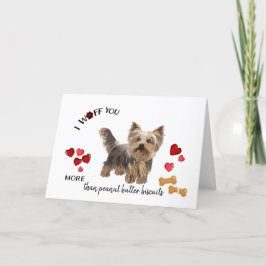 Festiva Tarjeta de San Valentín de tu Perro Terrier de Yor