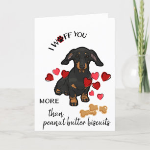 Festiva Tarjeta de San Valentín de tus bizcochos de perro 