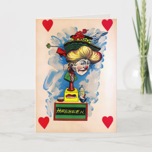 Festiva Tarjeta de San Valentín de Vinagre Antiguo