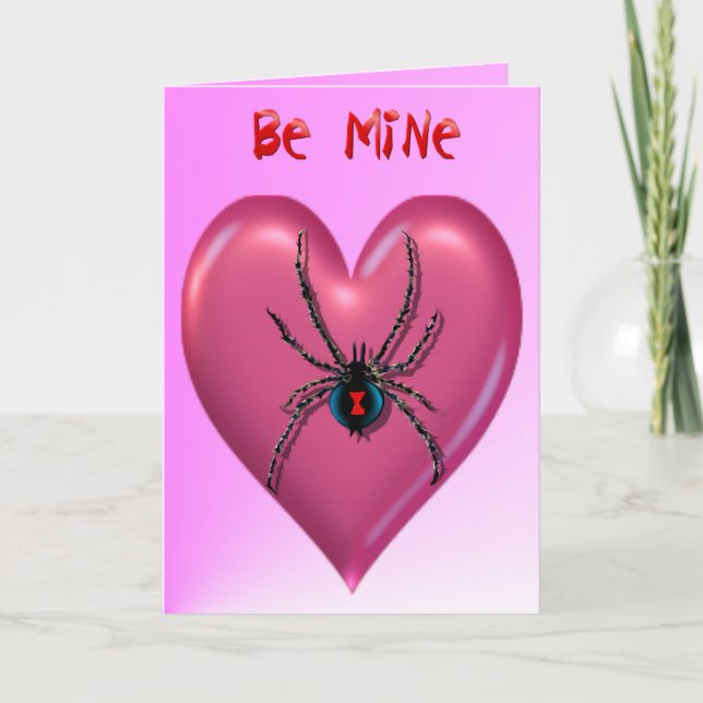 Festiva Tarjeta de San Valentín del corazón de Spider (Anverso)