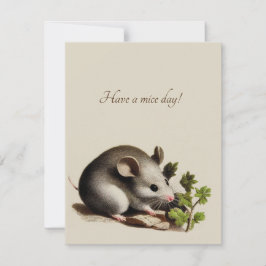 Festiva Tarjeta de San Valentín del ratón de moda de Cotta