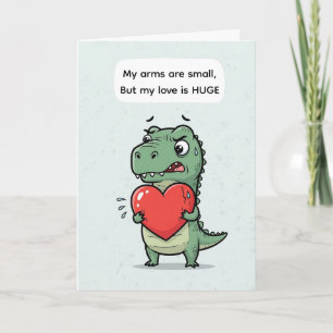 Festiva Tarjeta de San Valentín del T-Rex divertido: Te qu