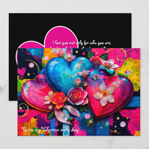 Festiva Tarjeta de San Valentín gótica grunge [Graffiti  L