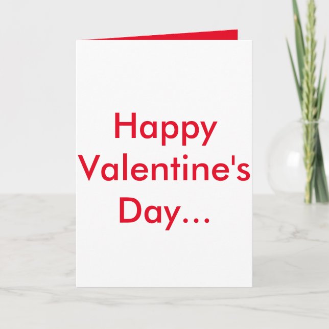 Festiva Tarjeta de San Valentín humorística (Anverso)