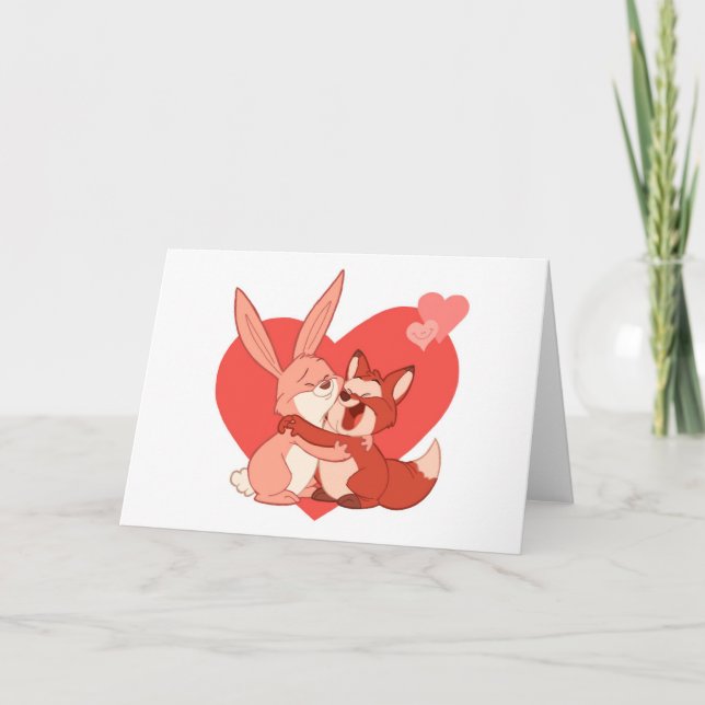 Festiva Tarjeta de San Valentín (interior en blanco) (Anverso)
