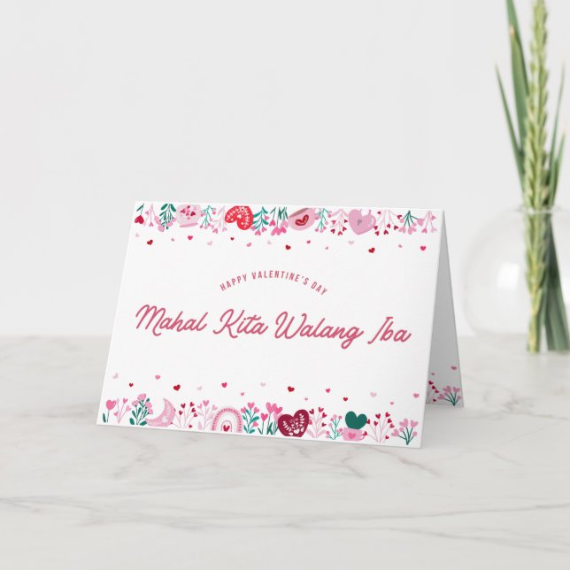 Festiva Tarjeta de San Valentín Mahal Kita Walang Iba Fili (Anverso)