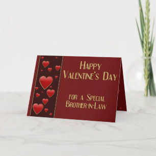 Festiva Tarjeta de San Valentín masculina especial del cuñ