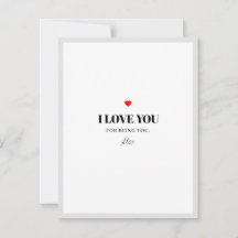 Tarjeta de San Valentín Minimalista