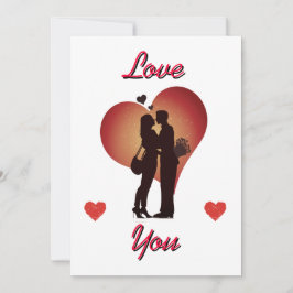 Festiva Tarjeta de San Valentín minimalista romántica
