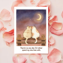 Tarjeta de San Valentín para Amante de Gatos para 