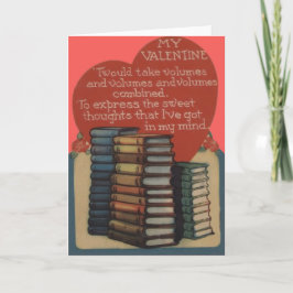 Festiva Tarjeta de San Valentín para Amantes de Libros Ant