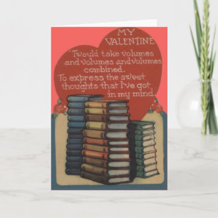 Festiva Tarjeta de San Valentín para Amantes de Libros Ant