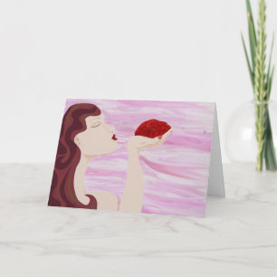 Festiva Tarjeta de San Valentín para besar el corazón