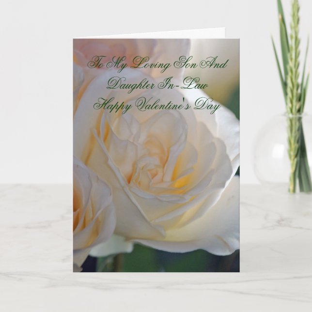 Festiva Tarjeta de San Valentín para el hijo y la hija (Anverso)