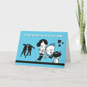 Festiva Tarjeta de San Valentín para las parejas retro y l