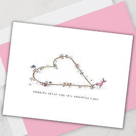 Festiva Tarjeta de San Valentín 'Pensando en ti'