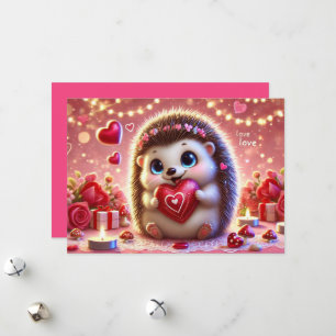 Festiva Tarjeta de San Valentín Personalizada Adorable