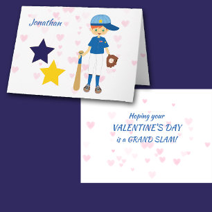 Festiva Tarjeta de San Valentín personalizada para niño de