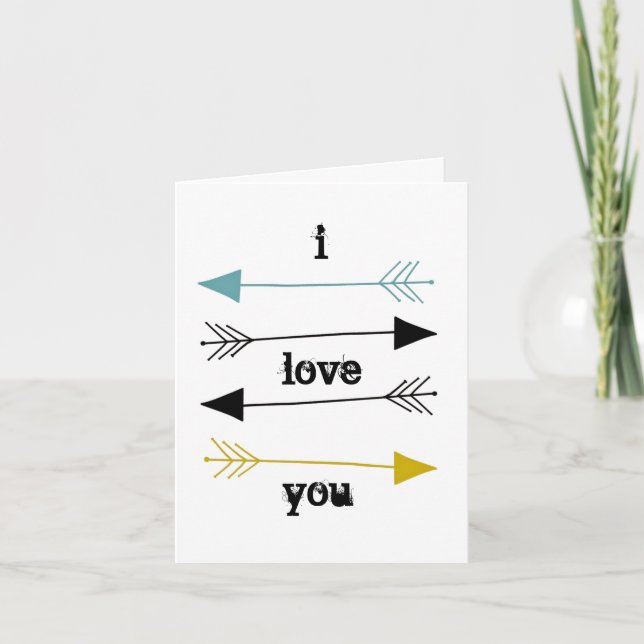 Festiva Tarjeta de San Valentín personalizada - Te amo mod (Anverso)