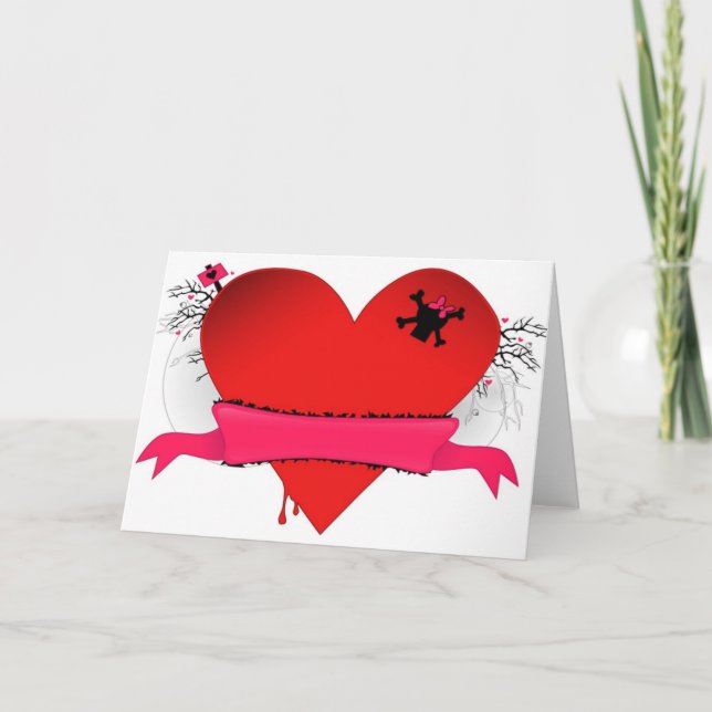 Festiva Tarjeta de San Valentín puntiaguda (Anverso)