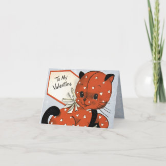 Festiva Tarjeta de San Valentín retro para niños