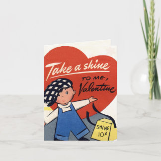 Festiva Tarjeta de San Valentín retro para niños