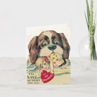 Festiva Tarjeta de San Valentín retro para niños