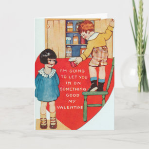 Festiva Tarjeta de San Valentín retro vintage para añadir 
