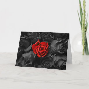 Festiva Tarjeta de San Valentín Rosa de grabación de color
