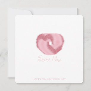 Festiva Tarjeta de San Valentín rosa minimalista - Mía par